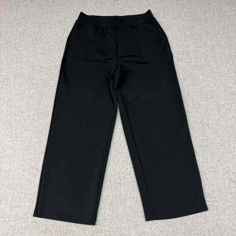 Mondetta Wide Leg Pants Large Black Recycled Tencel Modal Elastic Waist Pockets